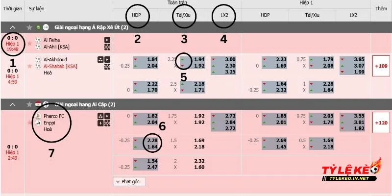 Hướng dẫn chi tiết cách đọc bảng tỷ lệ kèo trực tuyến