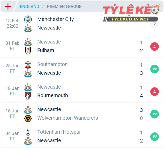 Phong độ của Newcastle United